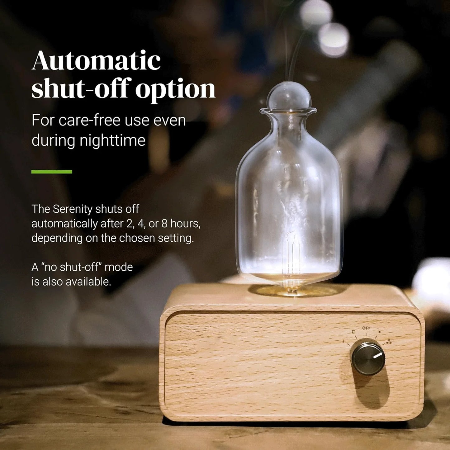 Wood & Glass Nebulizing Essential Oil Diffuser – Aromatherapy Scent Machine for Home & Office