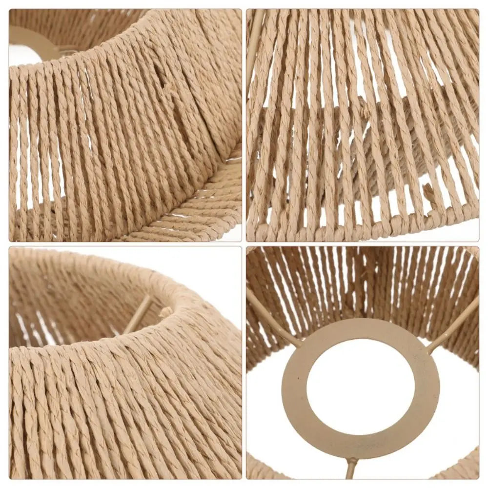 Handwoven Rattan Pendant Light Set of 3 – Boho Ceiling Lamp Shades for Cozy Living Room & Bedroom