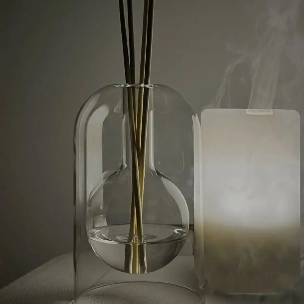 Minimalist Glass Reed Diffuser – Aromatherapy Home Fragrance & Decor