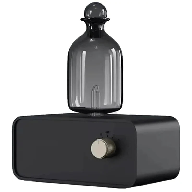 Wood & Glass Nebulizing Essential Oil Diffuser – Aromatherapy Scent Machine for Home & Office