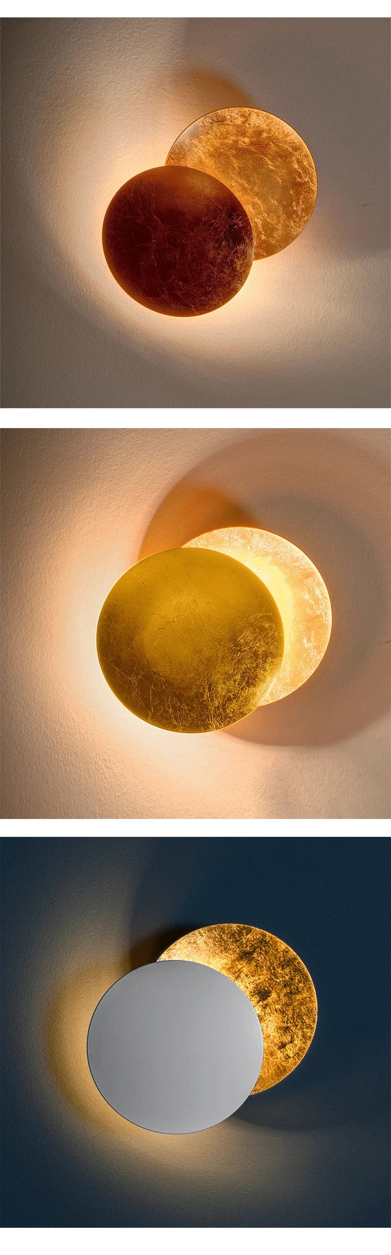 Moon Eclipse Wall Lamp Nordic Vintage Decor Light