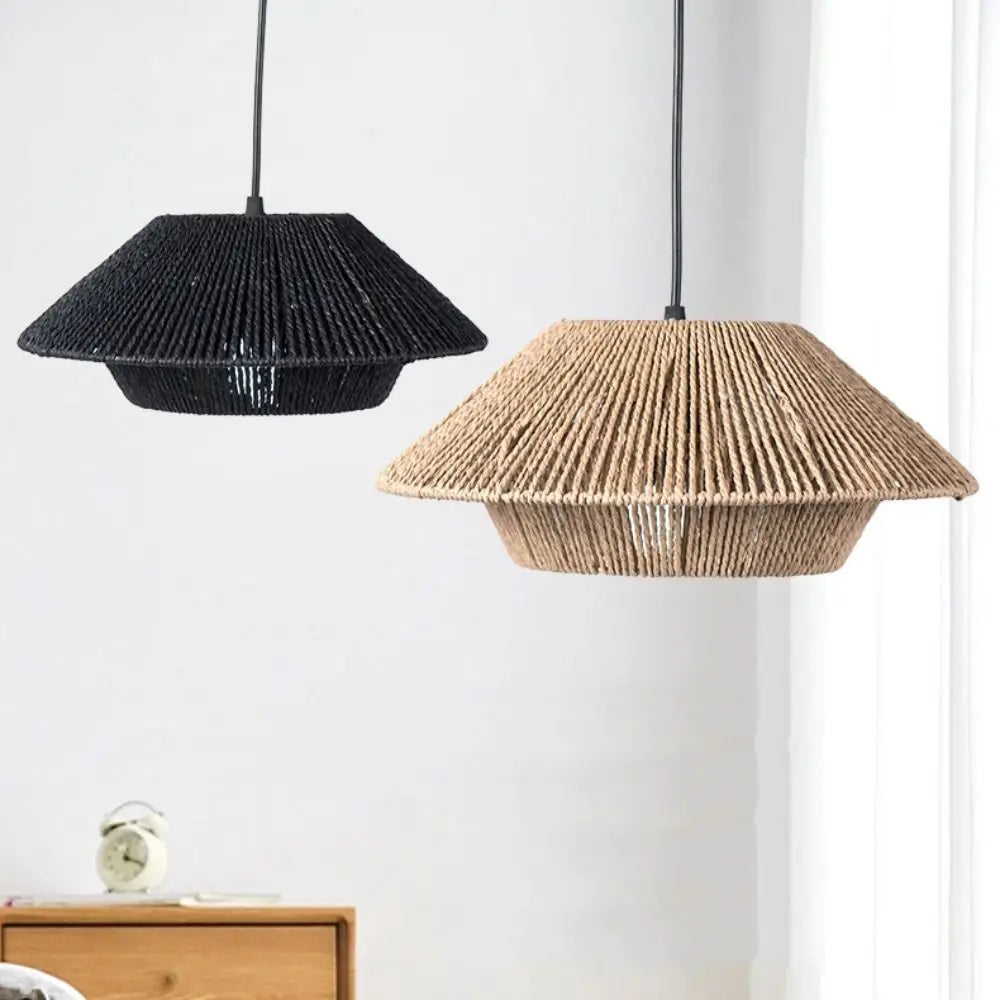Handwoven Rattan Pendant Light Set of 3 – Boho Ceiling Lamp Shades for Cozy Living Room & Bedroom