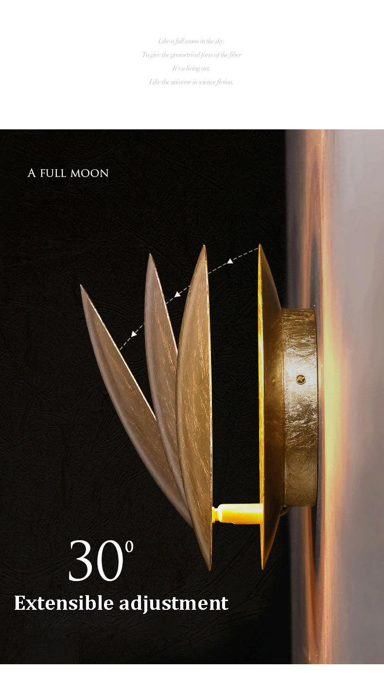 Moon Eclipse Wall Lamp Nordic Vintage Decor Light